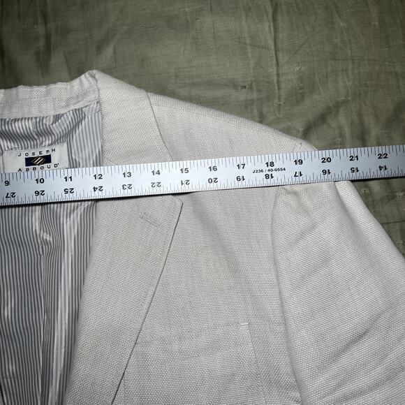 Joseph Abboud Mens Size XL Blazer Sport Coat Linen Blend Elbow Patches **READ** - Picture 10 of 11